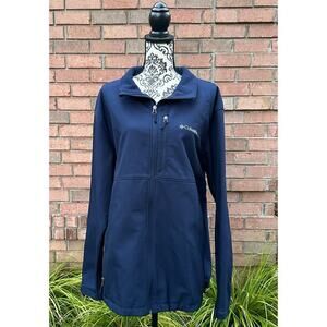 EUC Columbia Men's Ascender Softshell Jacket Navy Blue XXL